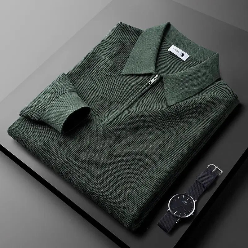 DONACCI Knitted Zip Polo