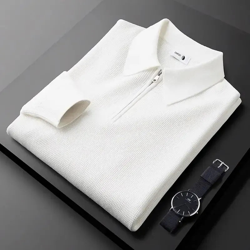 DONACCI Knitted Zip Polo