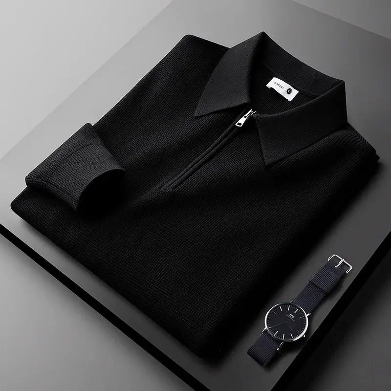 DONACCI Knitted Zip Polo