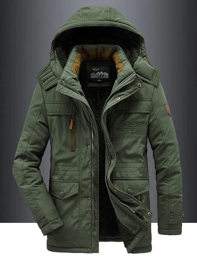 Bjorn - Warme Heren Fleece Winterjas Van Premium Wolmix