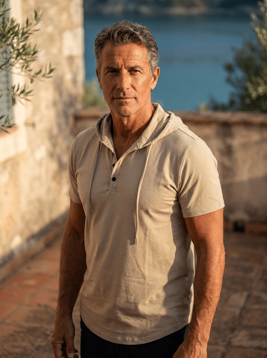 André Ferran Tyler Hooded Henley