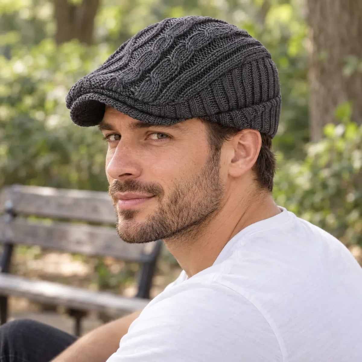 André Ferran Arden Knitted Flap Cap