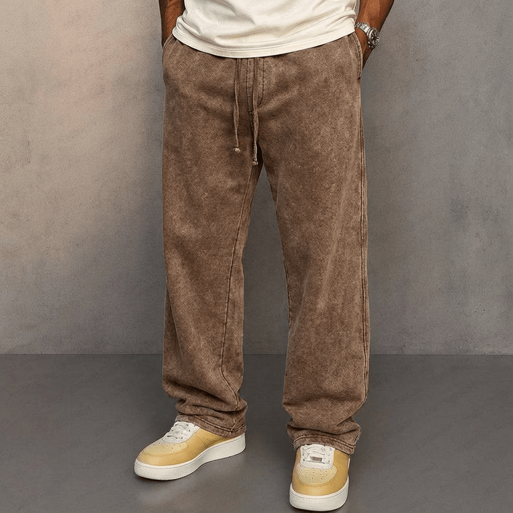 André Ferran Denim Washed Trousers