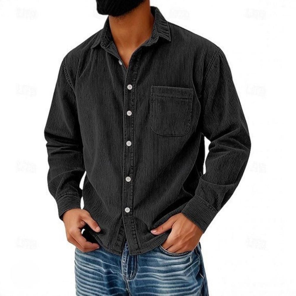 André Ferran Ribbed Corduroy Shirt