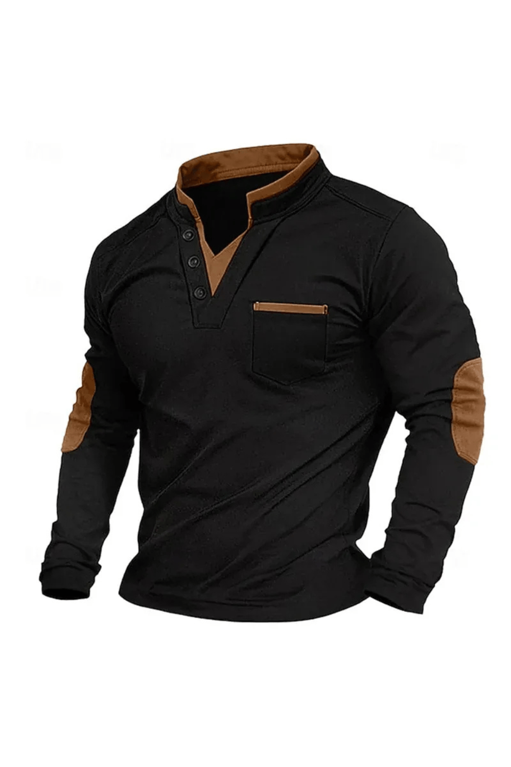 André Ferran Contrast-Trim Henley