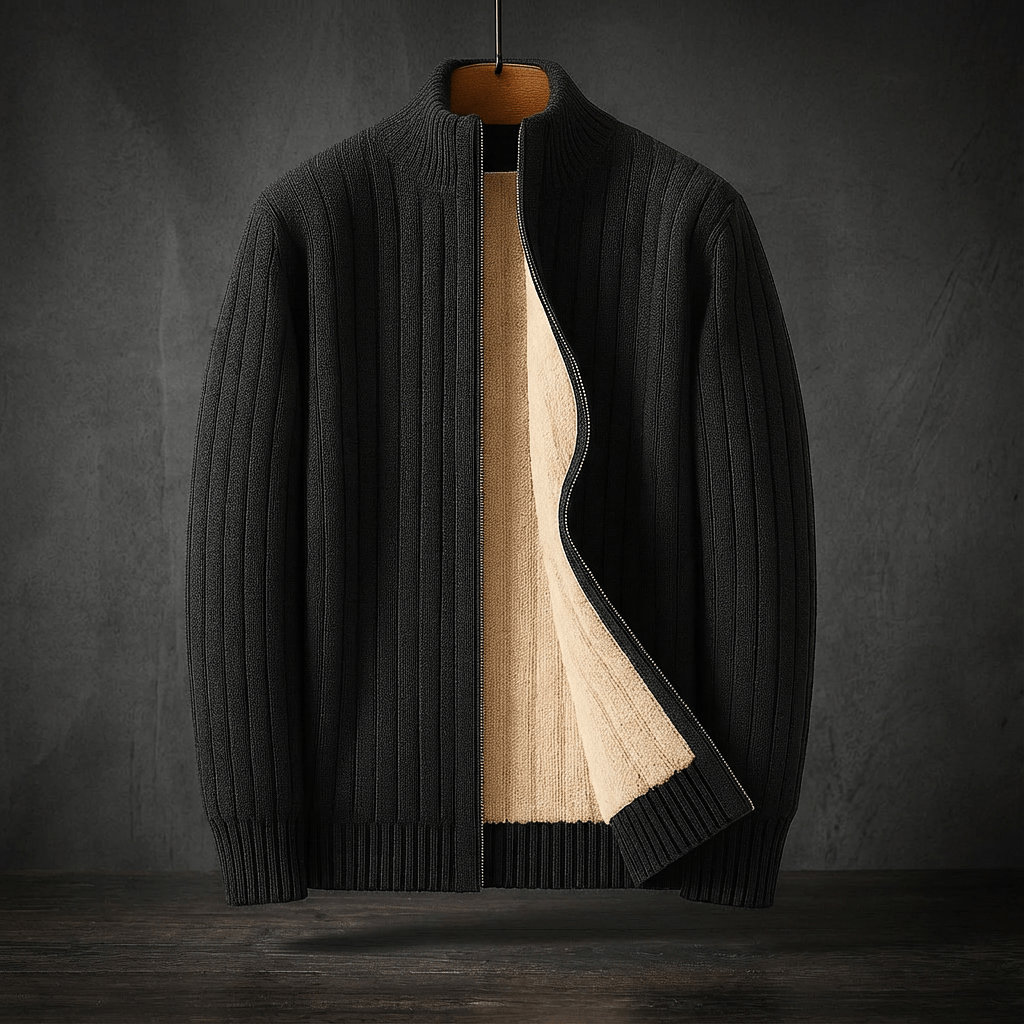 André Ferran Cashmere Zip Cardigan