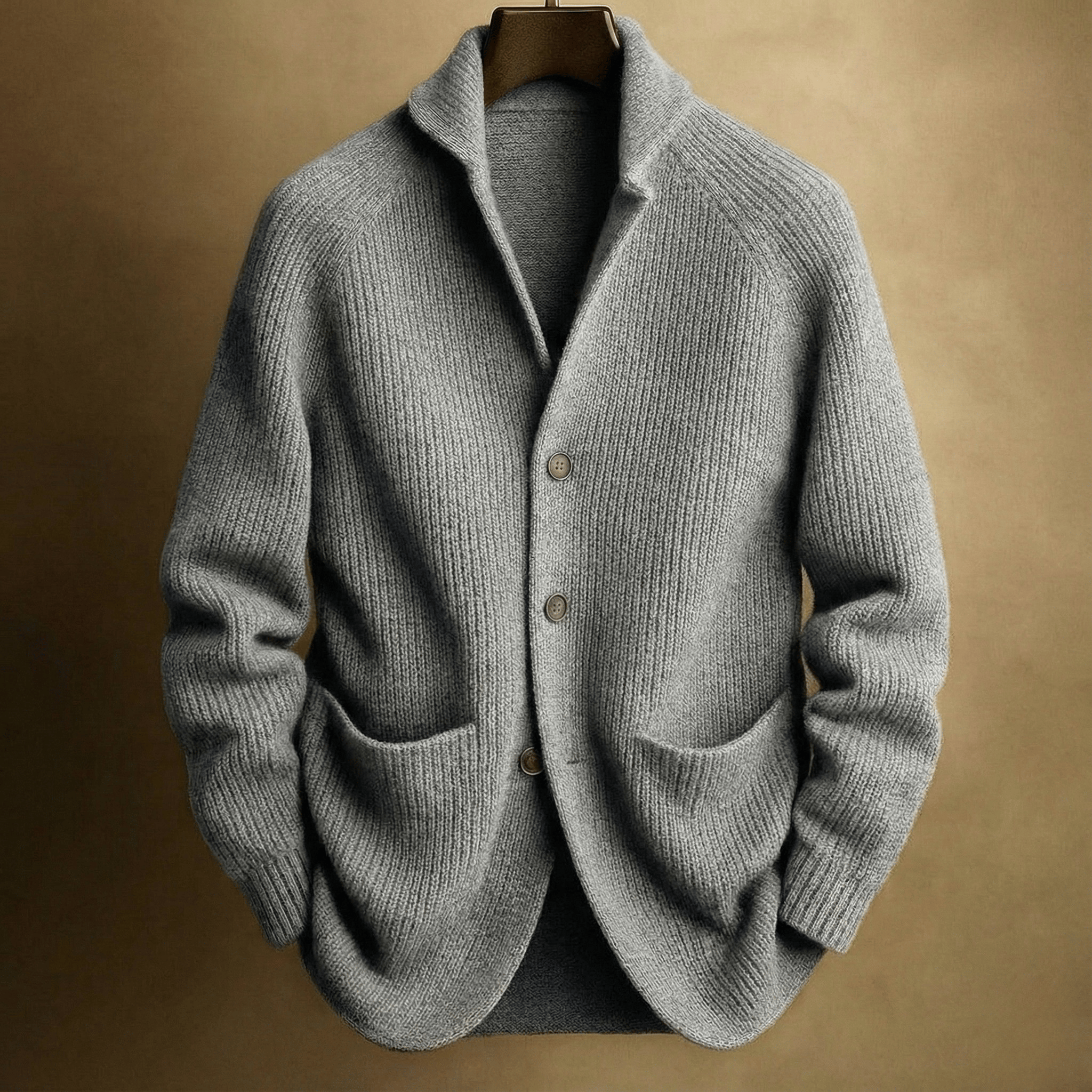 SILVORO | CARDIGAN IN LANA A COSTE PER UOMO