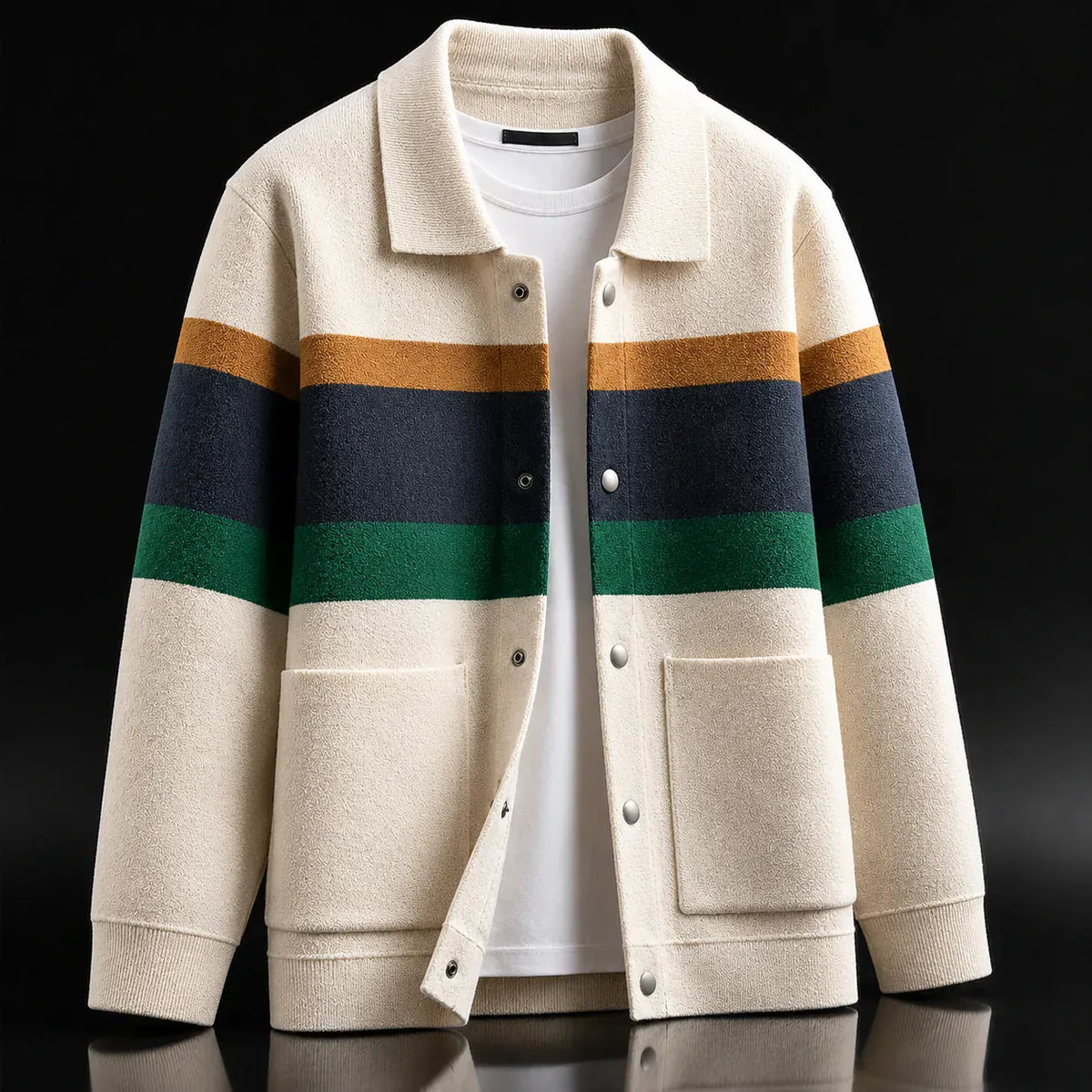 DONACCI Striped Cardigan