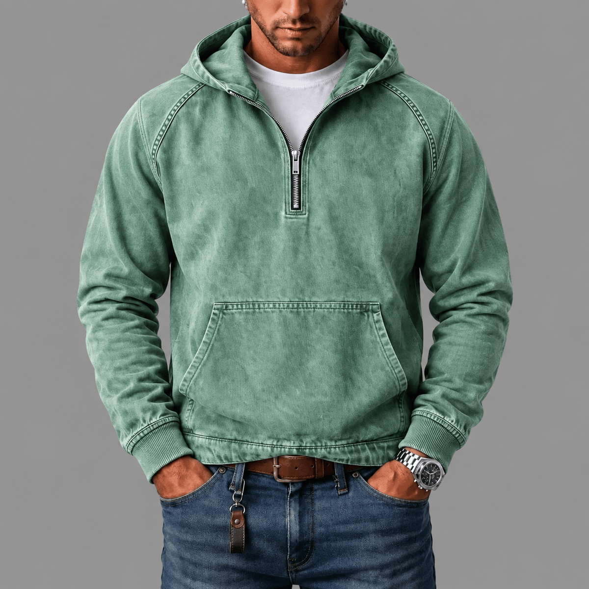 DONACCI Washed Denim Anorak