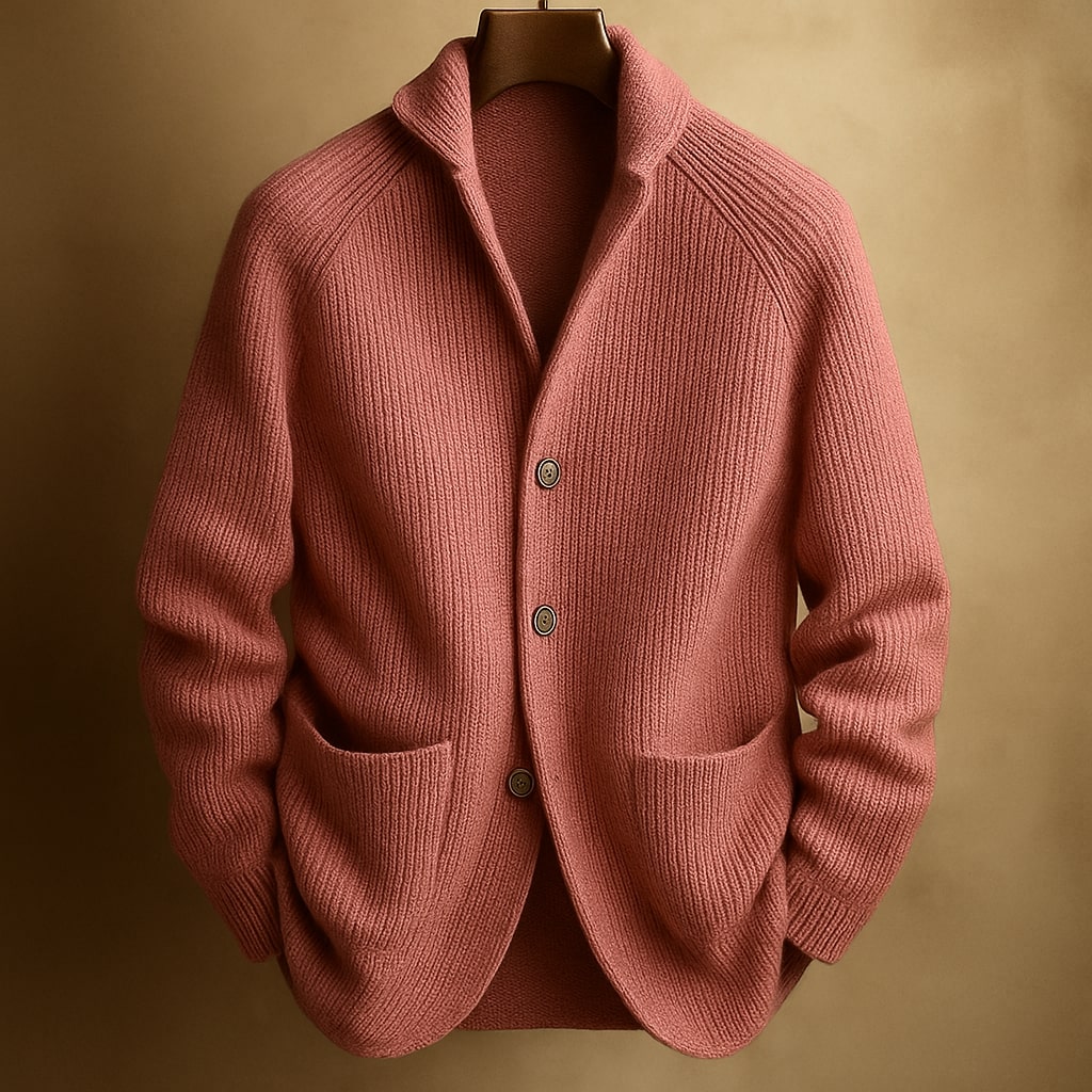 SILVORO | CARDIGAN IN LANA A COSTE PER UOMO