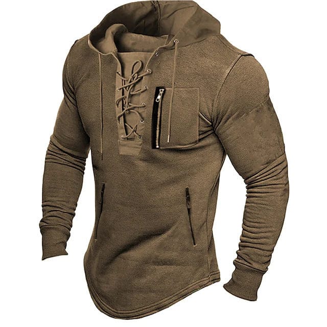 André Ferran Viking Lace-Up Hoodie