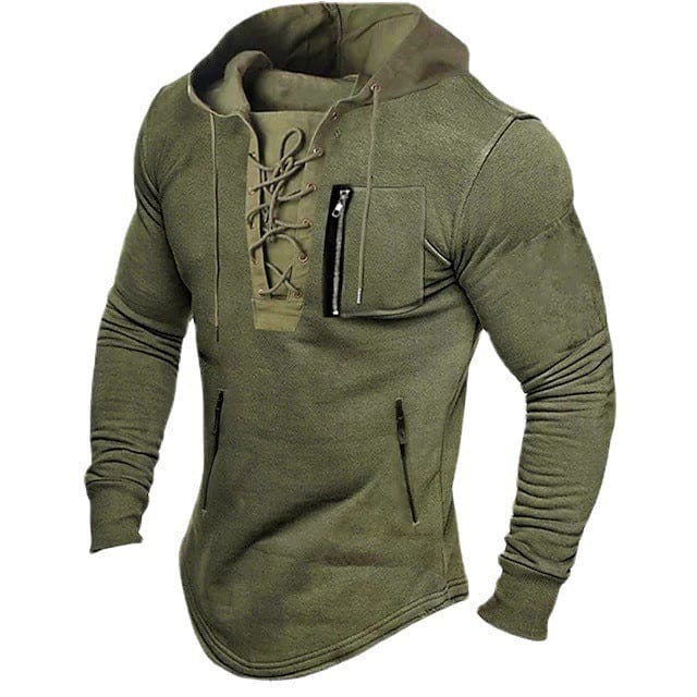 André Ferran Viking Lace-Up Hoodie
