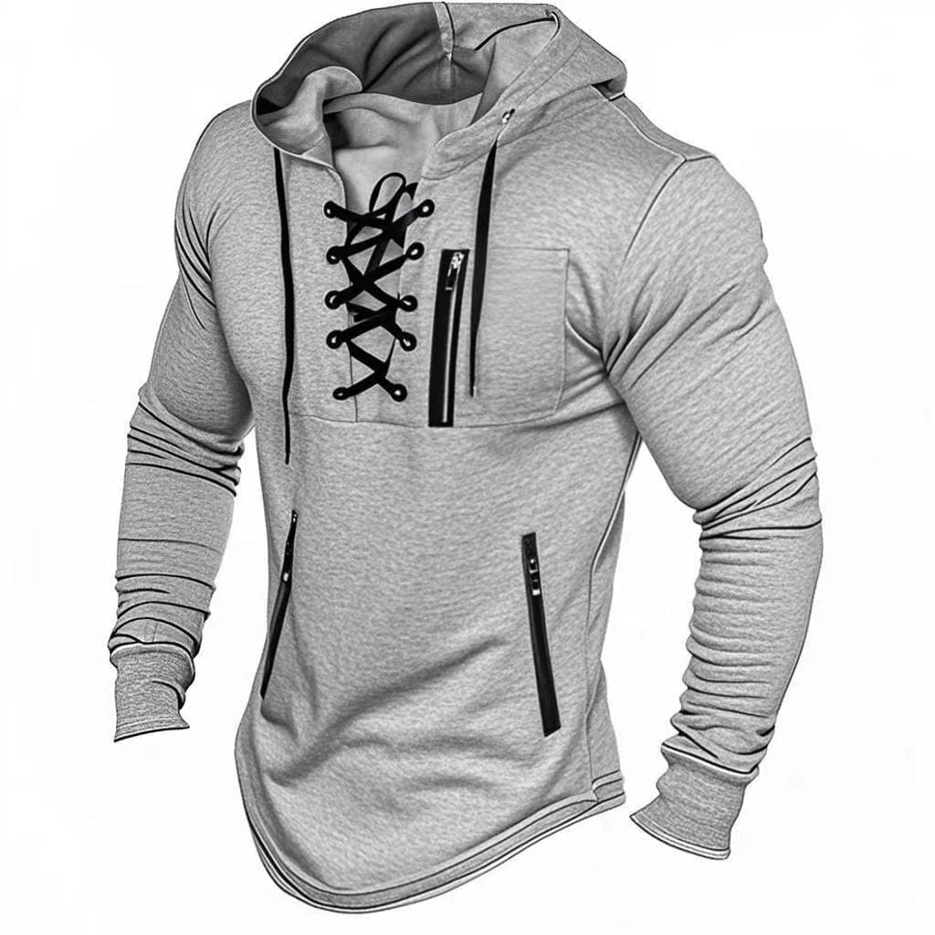 André Ferran Viking Lace-Up Hoodie