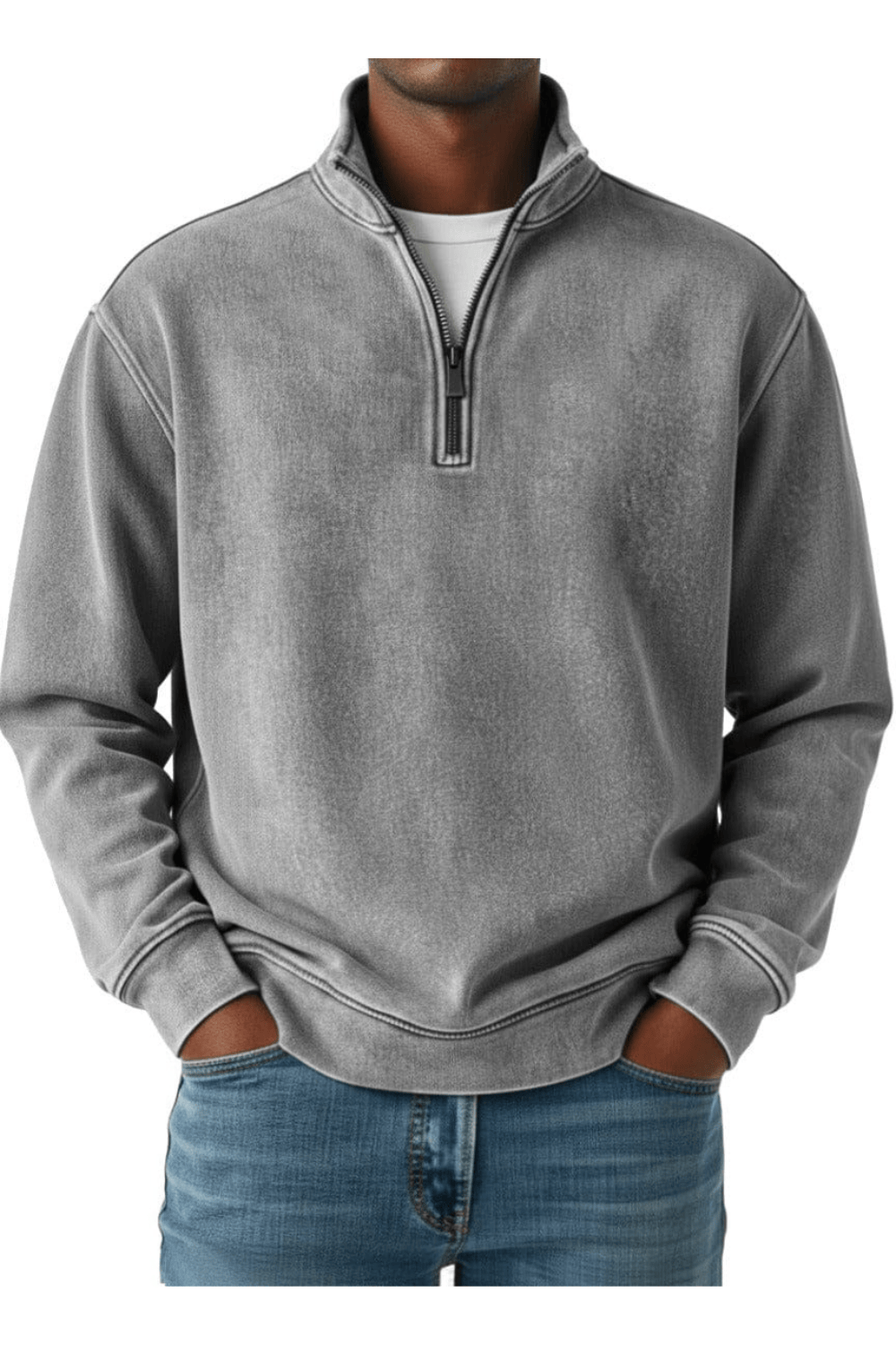André Ferran Vintage Quarter-Zip Pullover