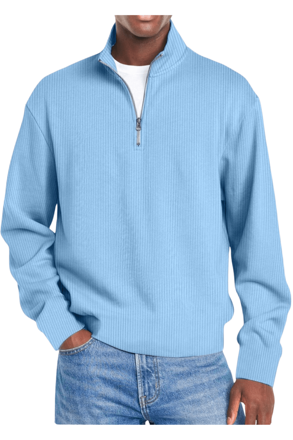 André Ferran Vertical Rib Quarter-Zip