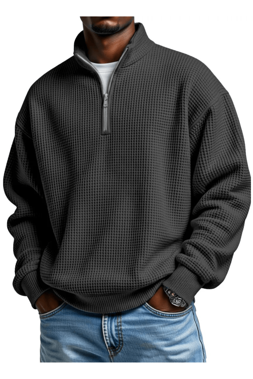 André Ferran Waffle Quarter-Zip