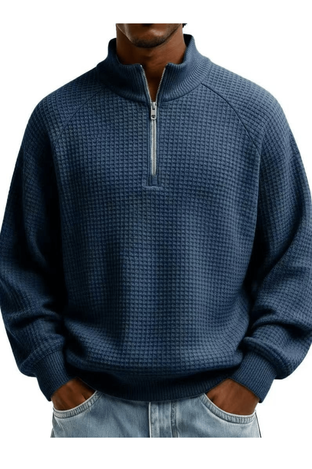 André Ferran Waffle Quarter-Zip Pullover
