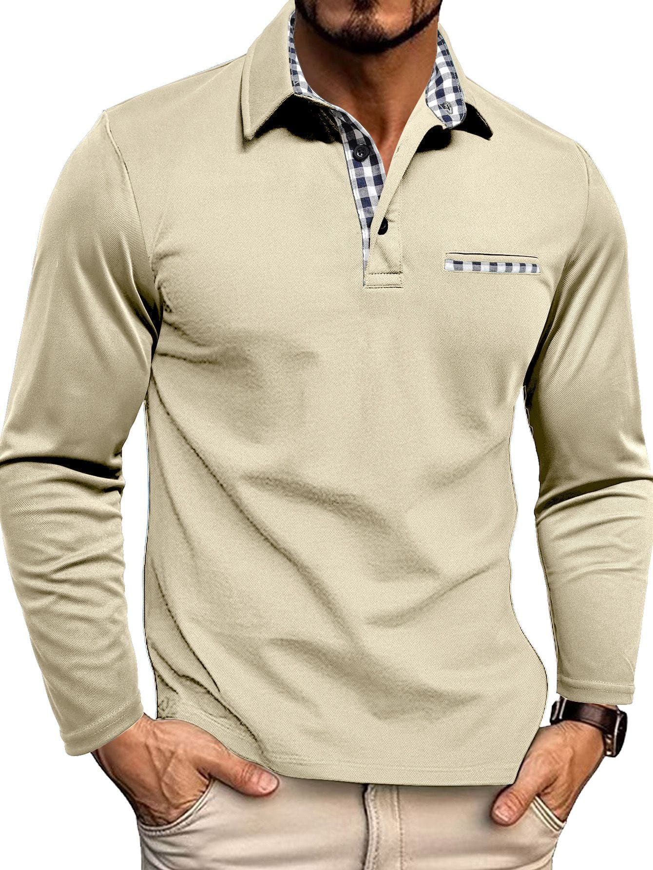 Poloshirt met lange mouwen