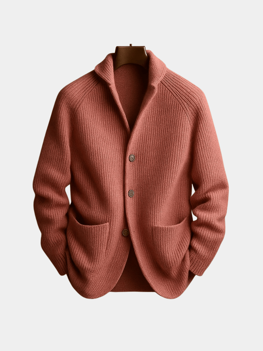 SILVORO | CARDIGAN IN LANA A COSTE PER UOMO