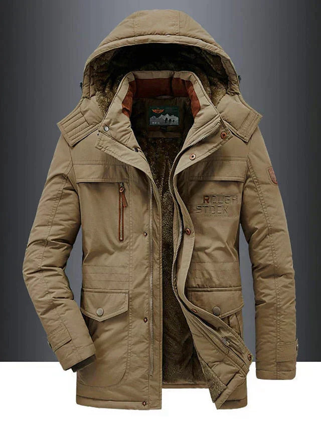 Bjorn - Warme Heren Fleece Winterjas Van Premium Wolmix