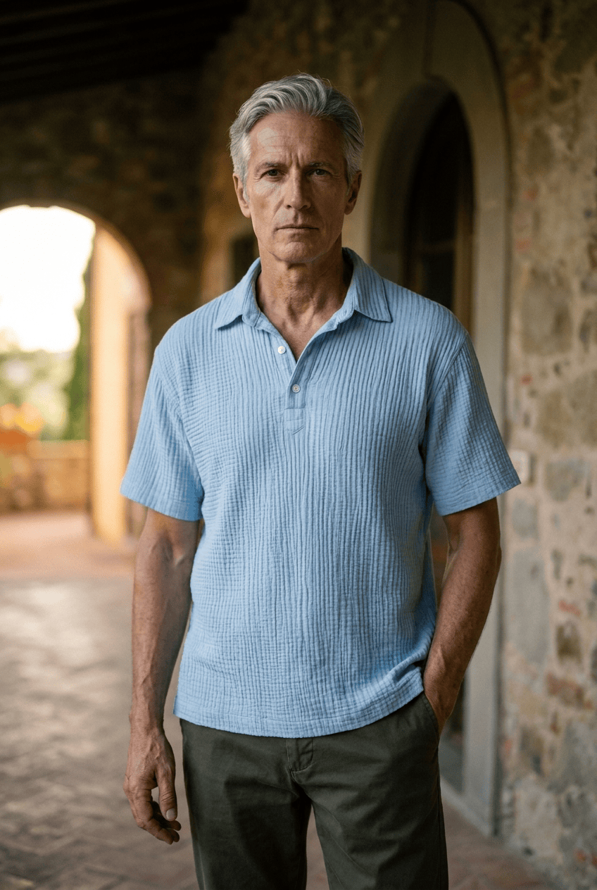André Ferran Sorrento Ribbed Polo