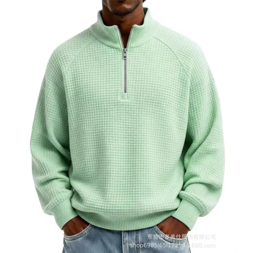 André Ferran Waffle Quarter-Zip Pullover