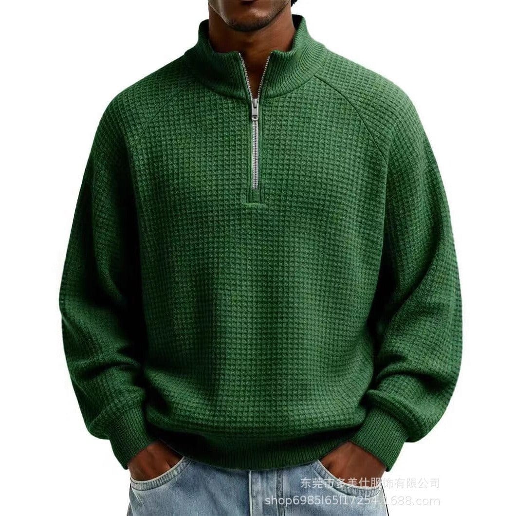 André Ferran Waffle Quarter-Zip Pullover