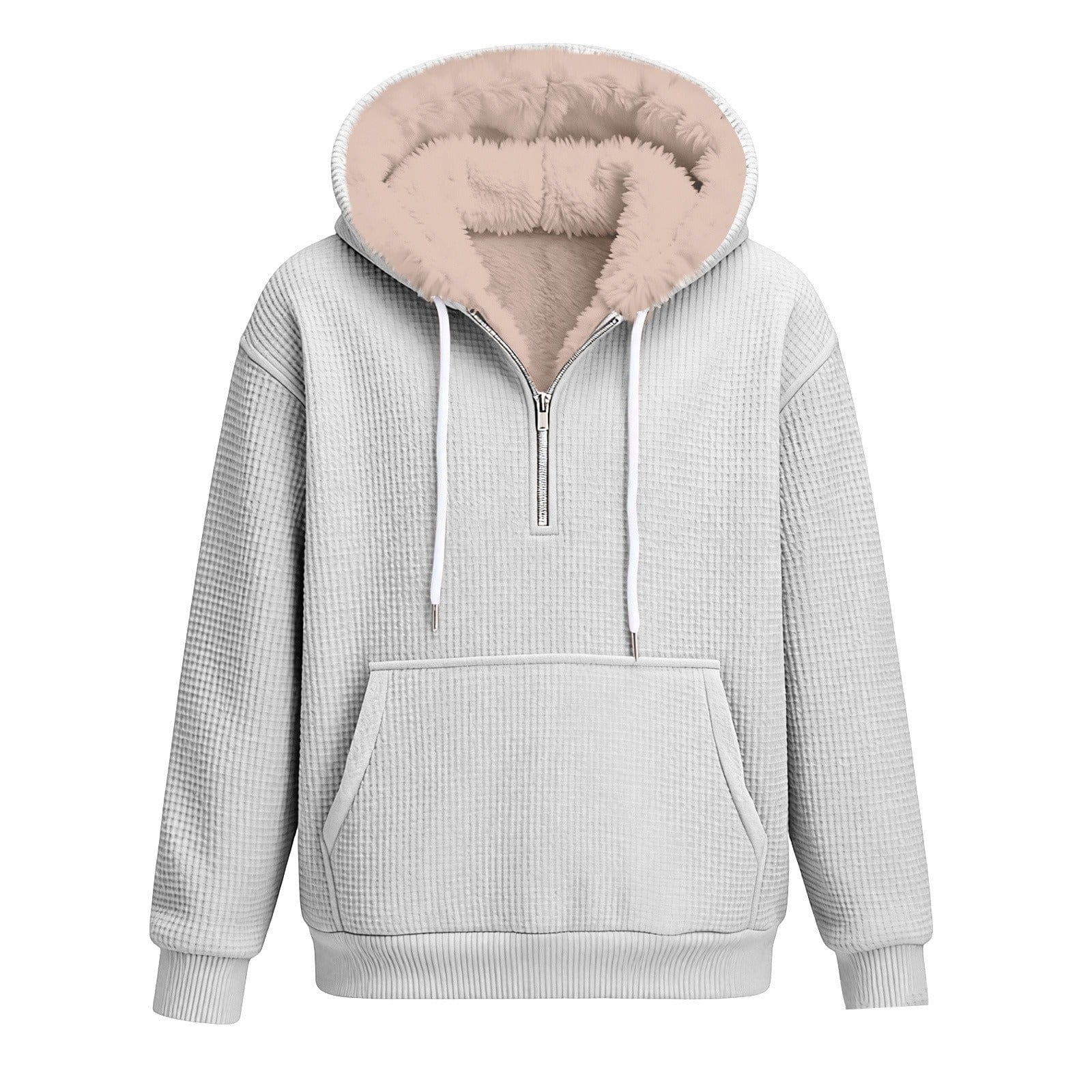 André Ferran Sherpa-Lined Waffle Hoodie