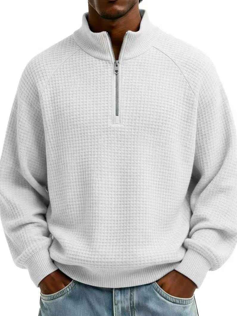 André Ferran Waffle Quarter-Zip Pullover