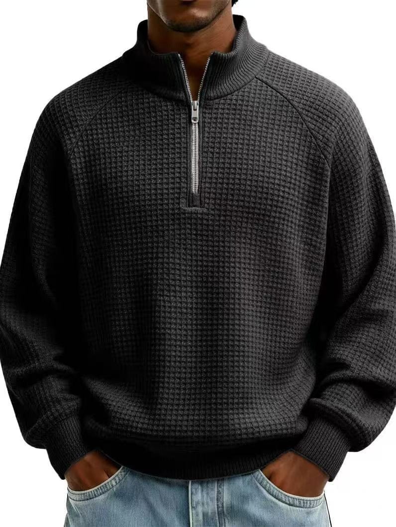 André Ferran Waffle Quarter-Zip Pullover