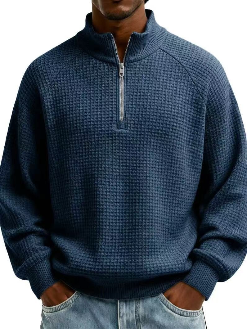 André Ferran Waffle Quarter-Zip Pullover