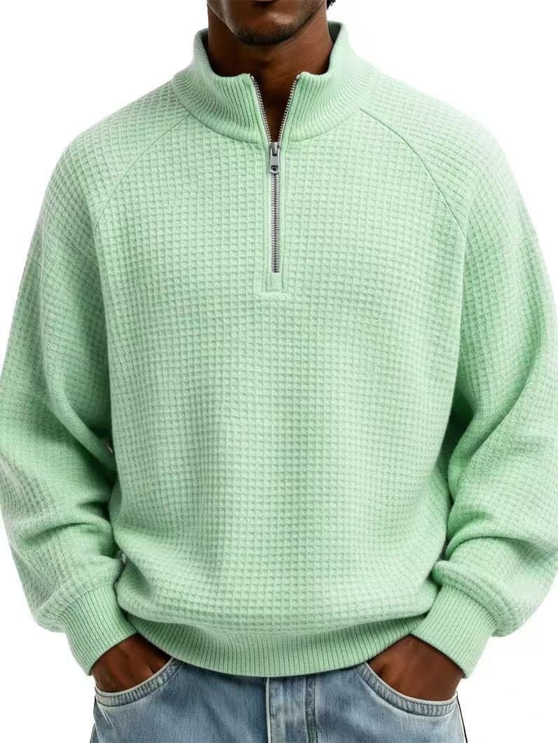 André Ferran Waffle Quarter-Zip Pullover