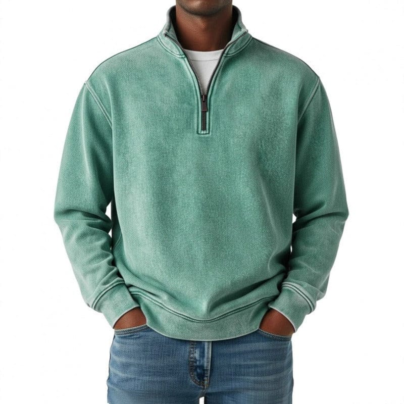 André Ferran Vintage Quarter-Zip Pullover
