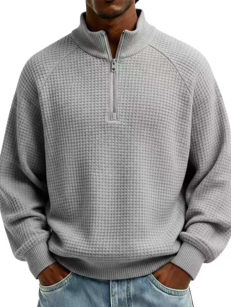 André Ferran Waffle Quarter-Zip Pullover