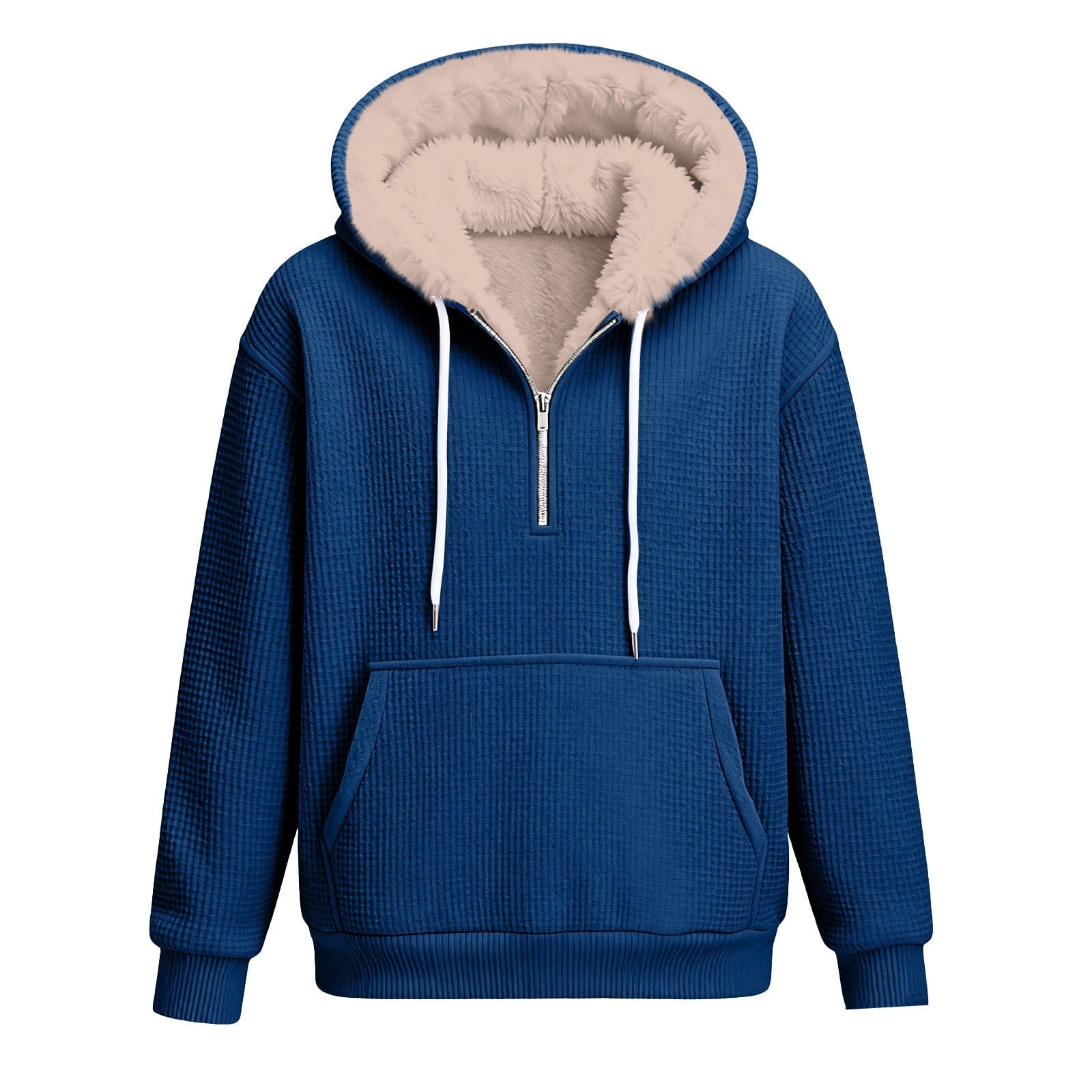 André Ferran Sherpa-Lined Waffle Hoodie