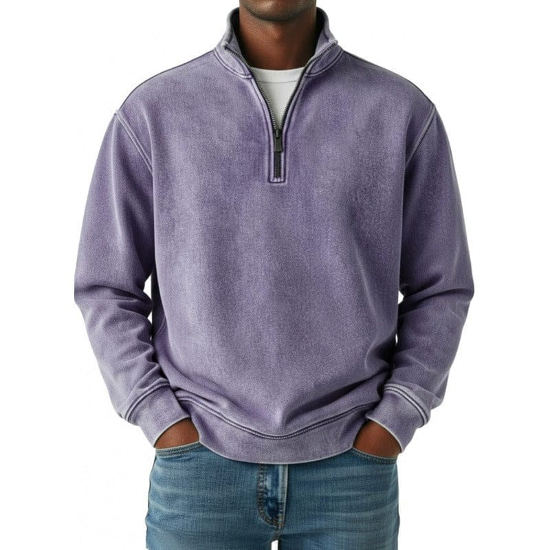 André Ferran Vintage Quarter-Zip Pullover