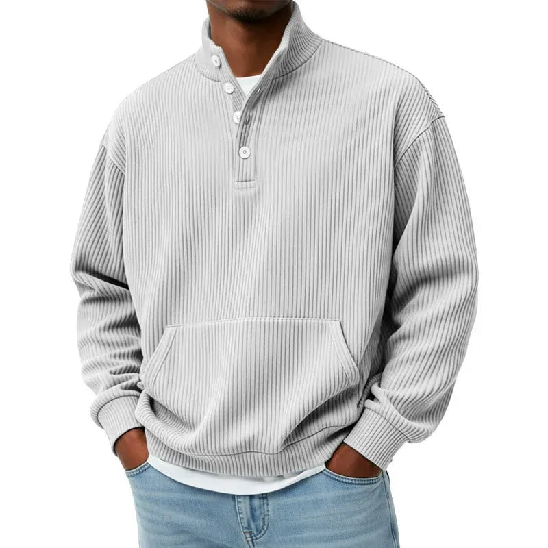 André Ferran Corduroy Henley Pullover
