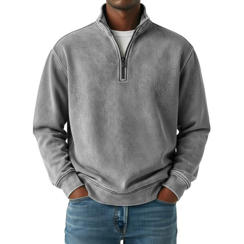 André Ferran Vintage Quarter-Zip Pullover