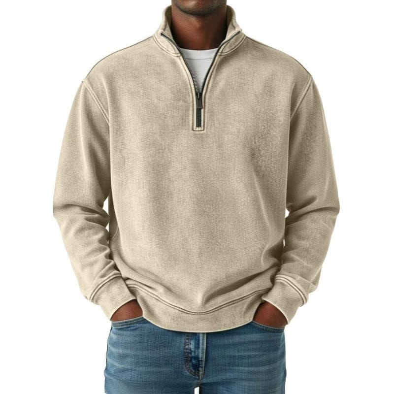 André Ferran Vintage Quarter-Zip Pullover
