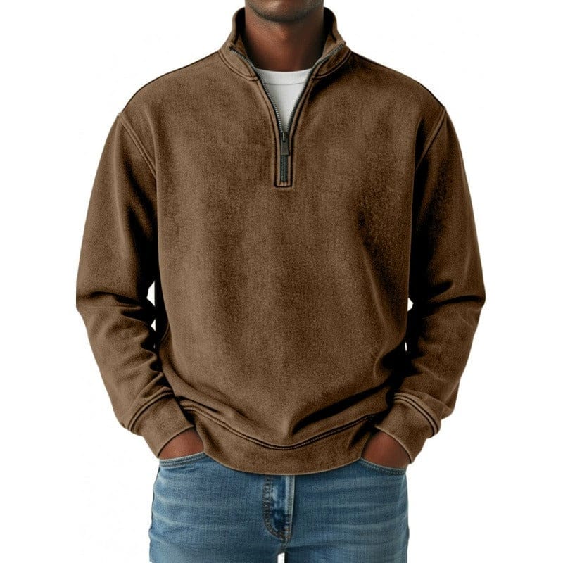 André Ferran Vintage Quarter-Zip Pullover