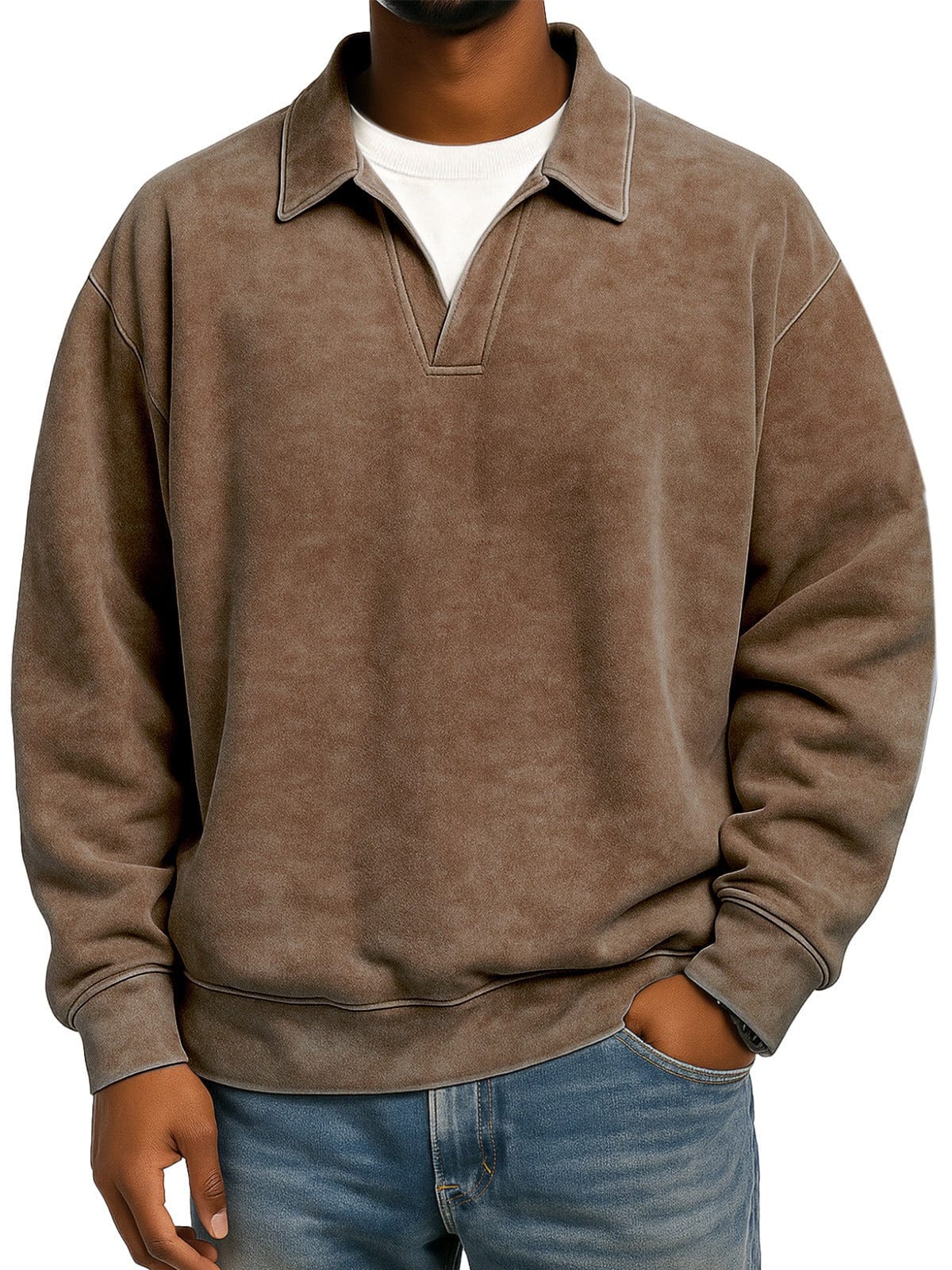 André Ferran Polo Collar Pullover