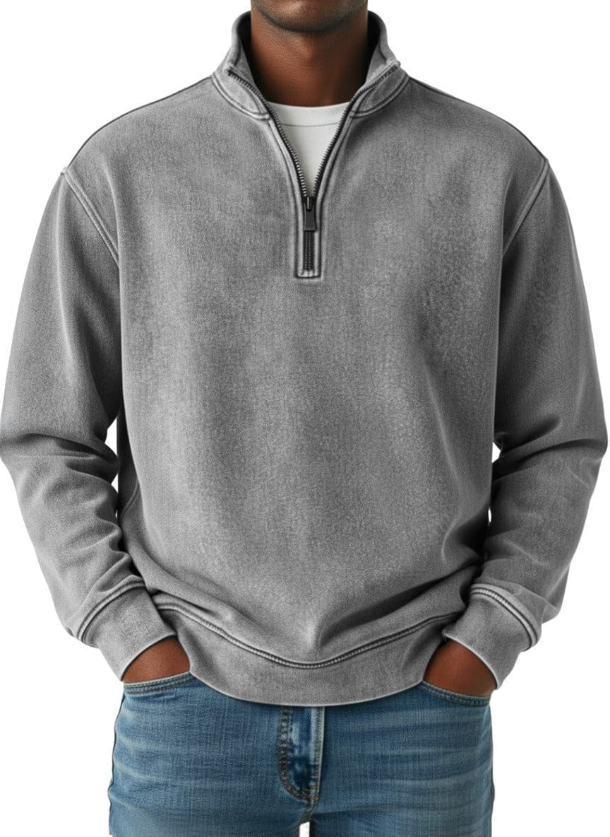 André Ferran Vintage Quarter-Zip Pullover