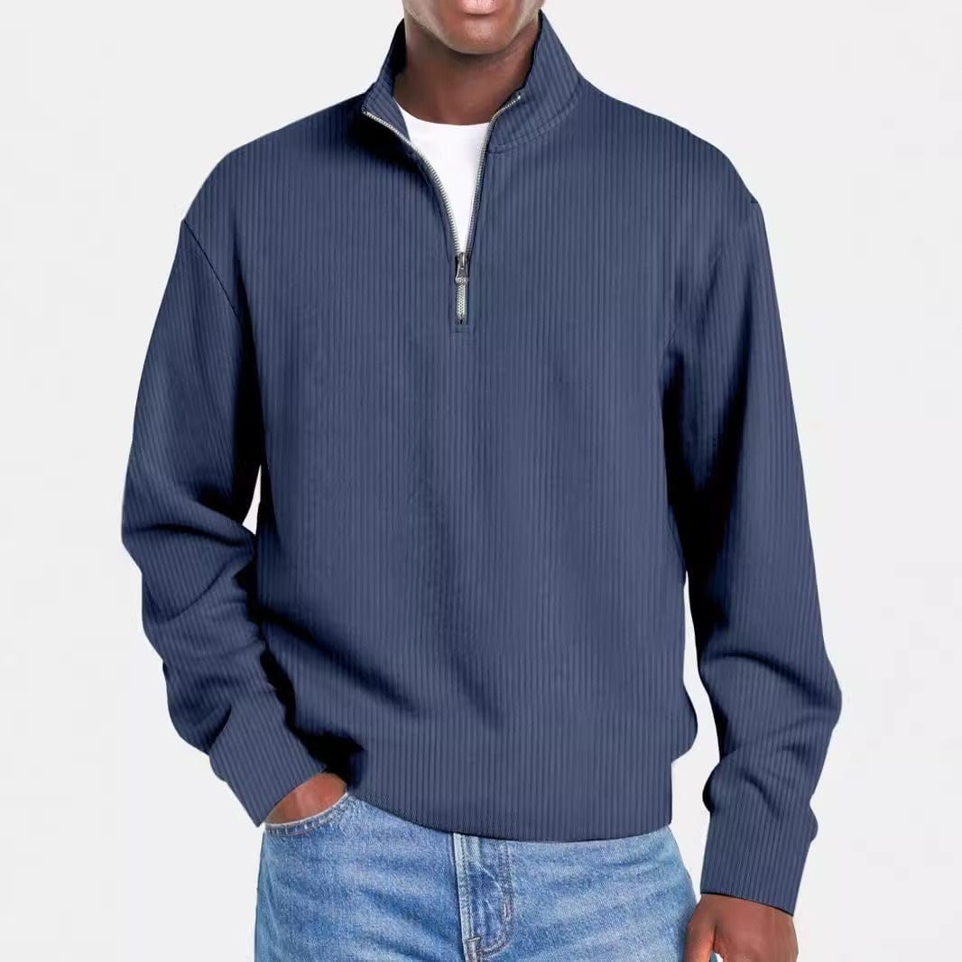 André Ferran Vertical Rib Quarter-Zip