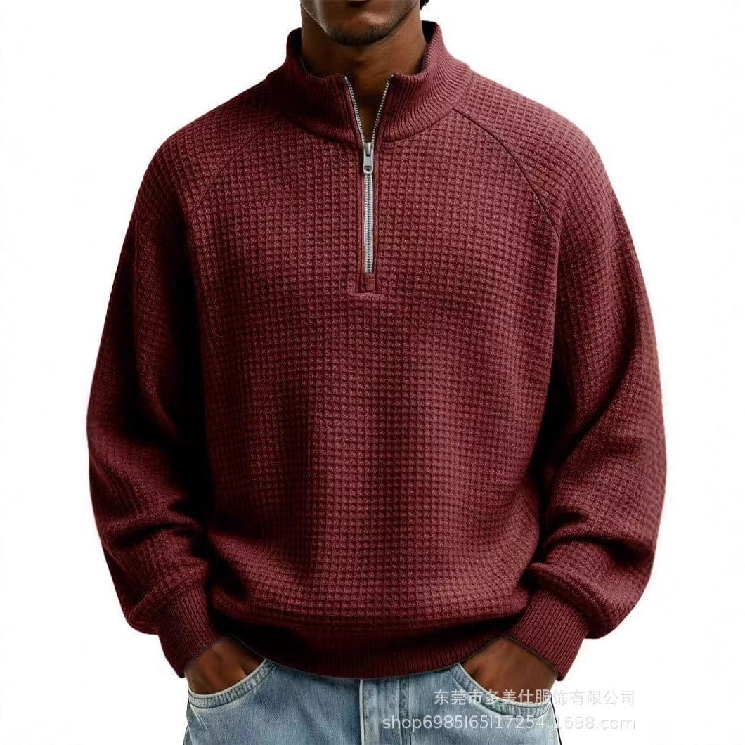 André Ferran Waffle Quarter-Zip Pullover