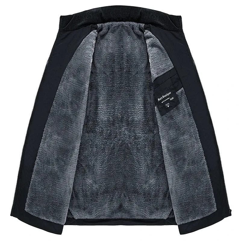 Heren winterjas met warme fleecevoering – Klassiek & stijlvol