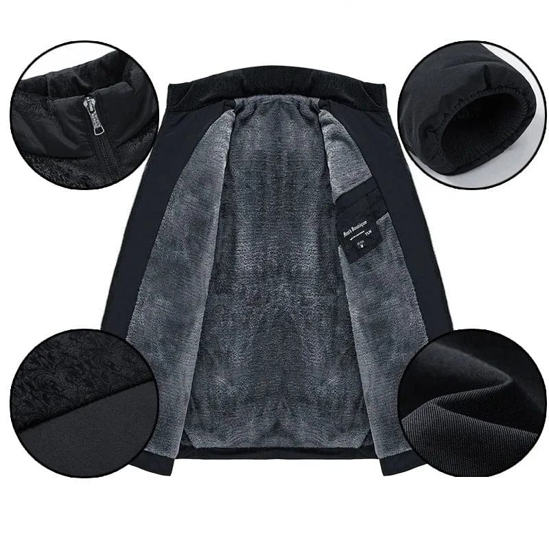 Heren winterjas met warme fleecevoering – Klassiek & stijlvol