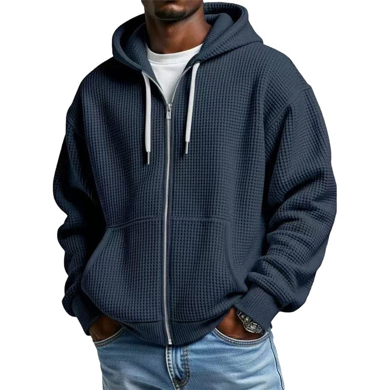 DONACCI Waffle Zip Hoodie