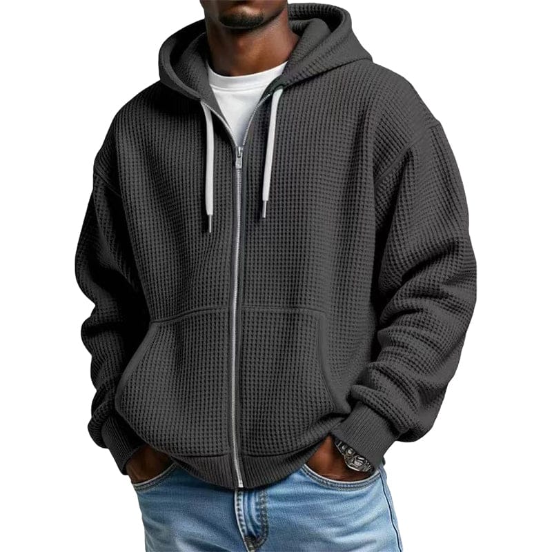 DONACCI Waffle Zip Hoodie