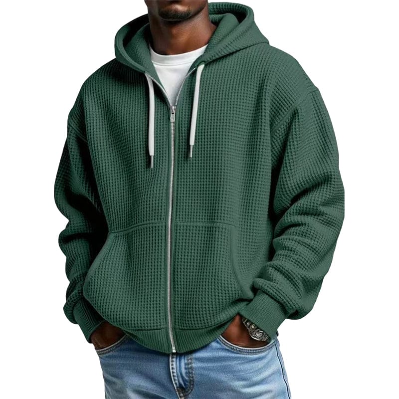 DONACCI Waffle Zip Hoodie