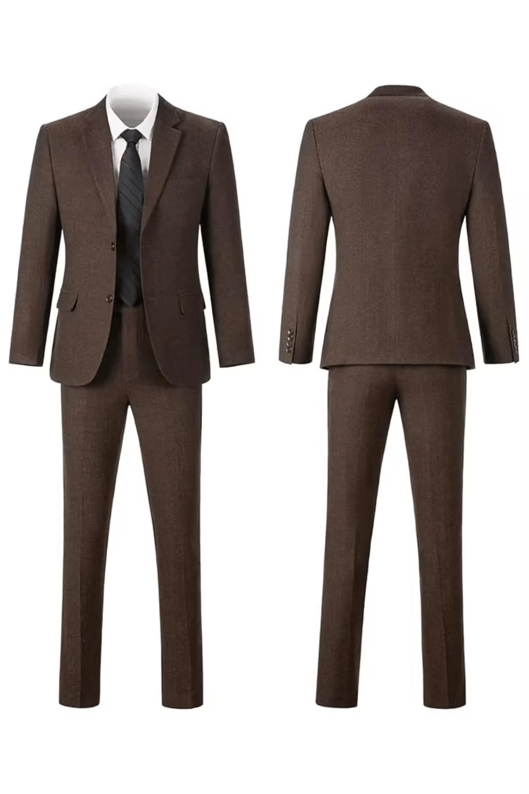 Men's Retro Tweed Herringbone 3 Piece Suit